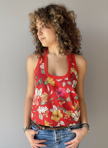 Bianca Vintage Floral Racer Tank