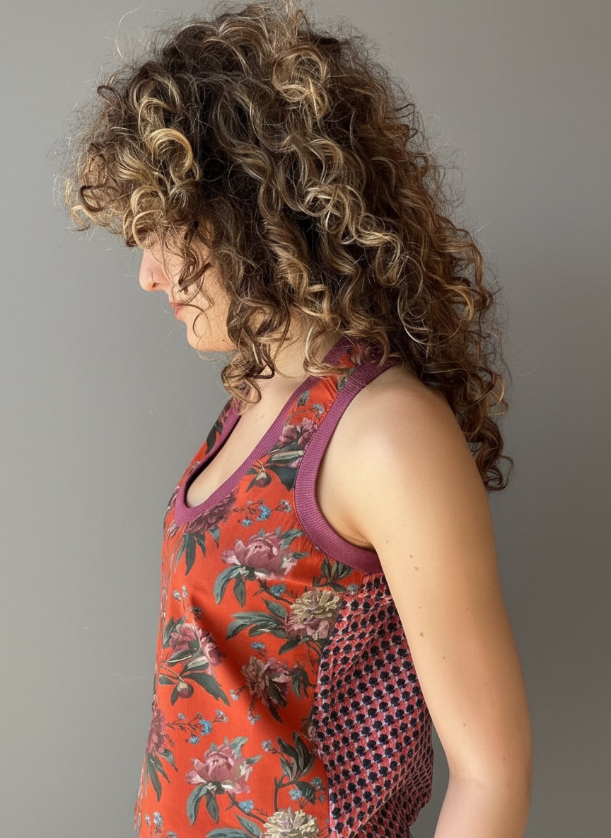 Bev Vintage back Racer Tank