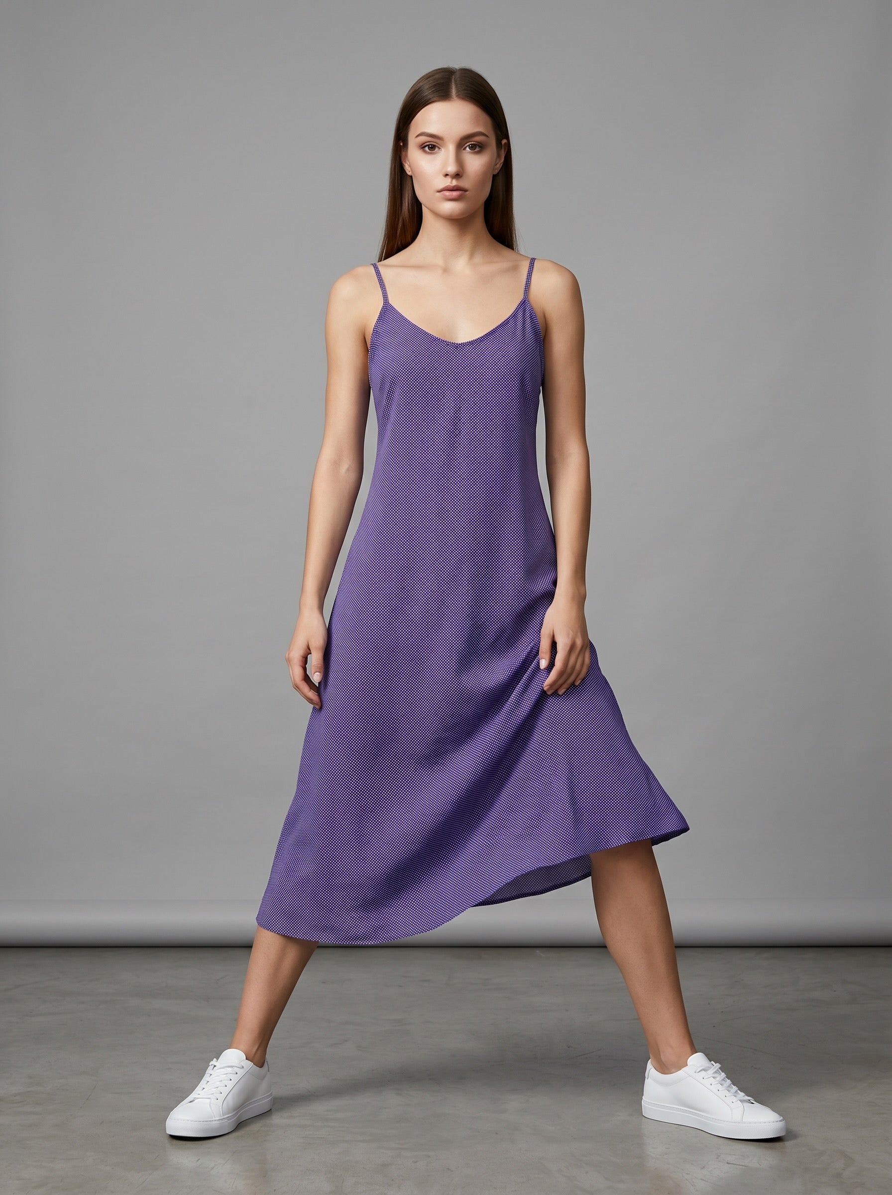 Jozi Dress Purple Polka
