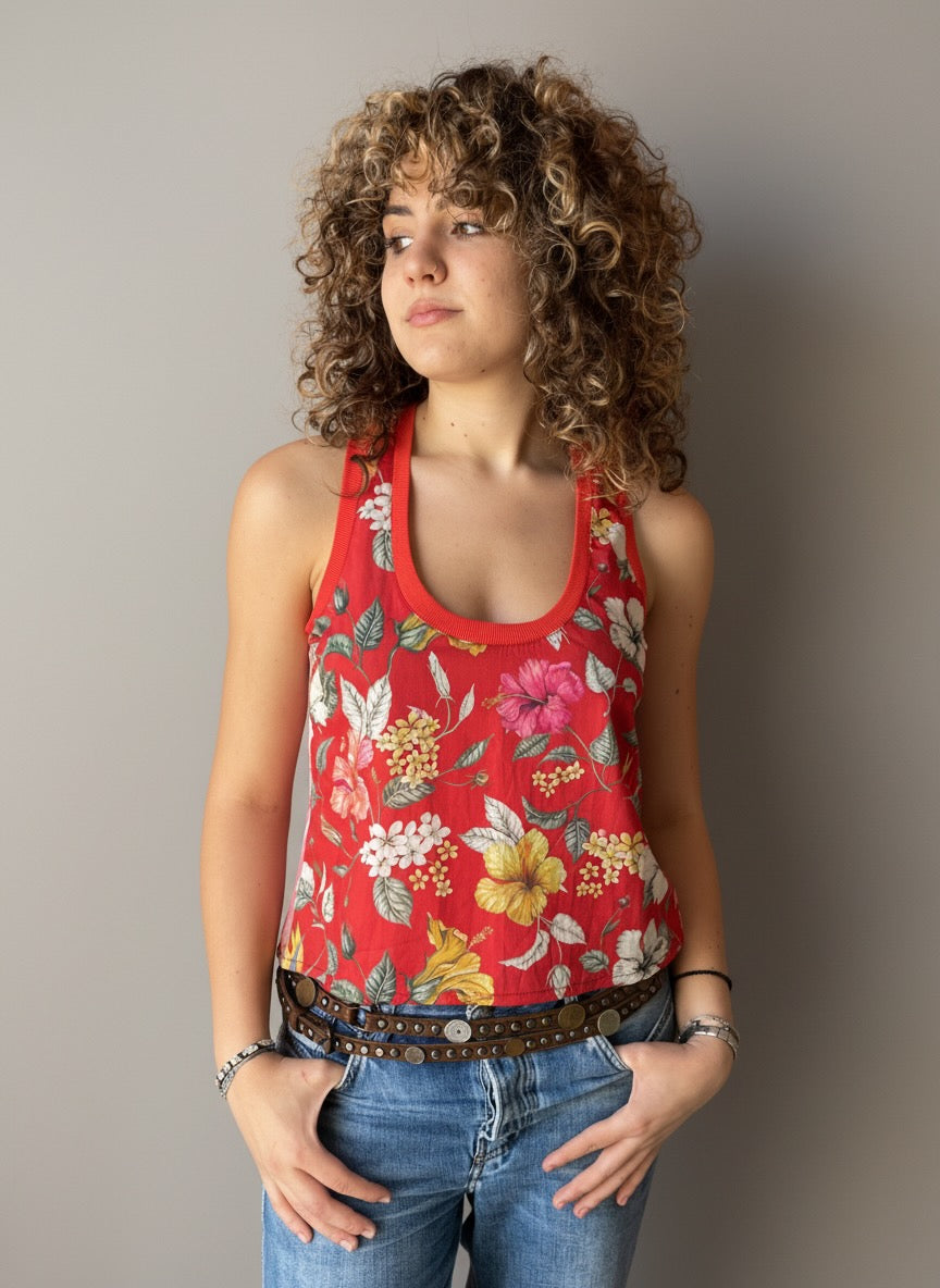 Bianca Stripe Racer Tank