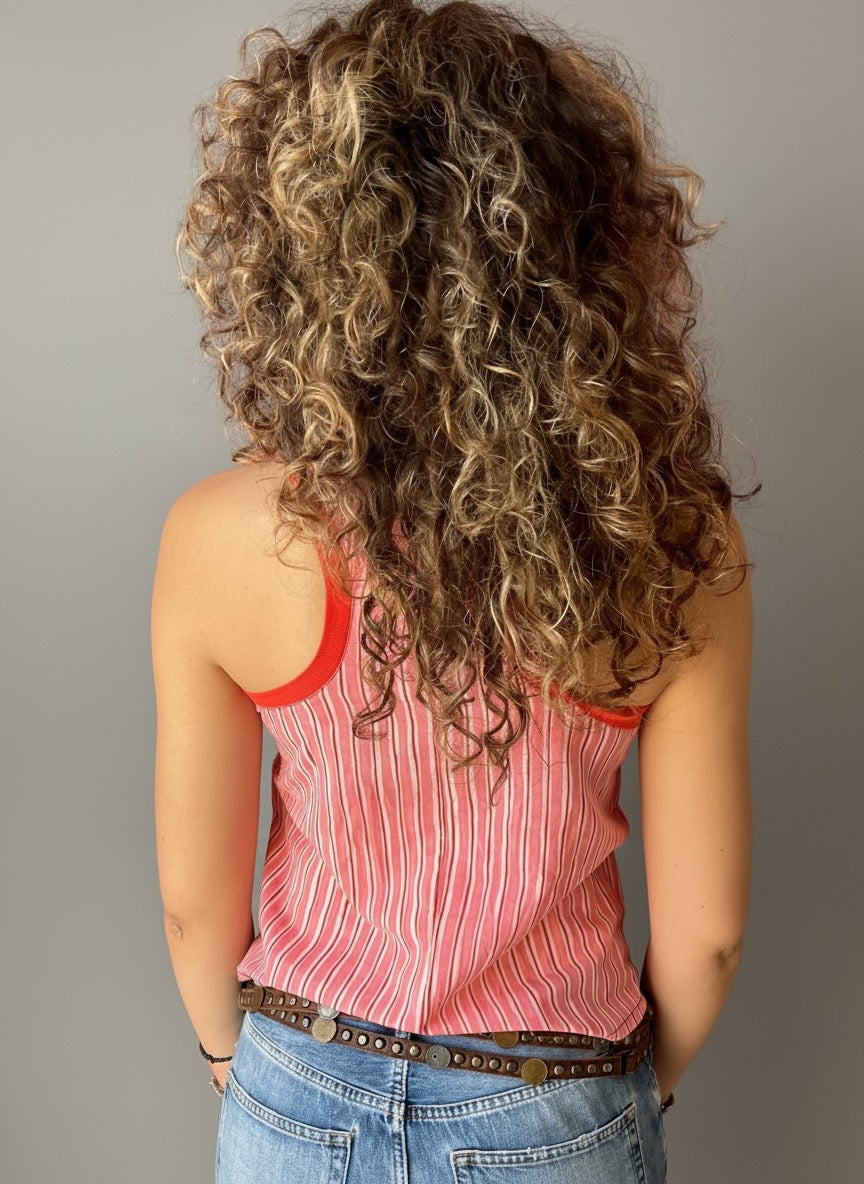 Bianca Stripe Racer Tank